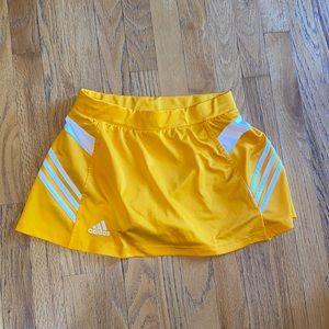 adidas Yellow Athletic Skort with White Accents